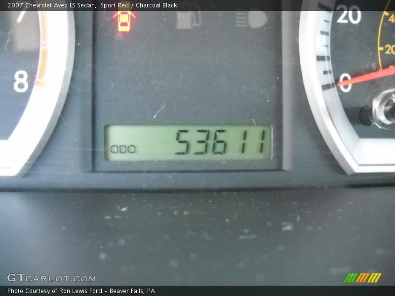 Sport Red / Charcoal Black 2007 Chevrolet Aveo LS Sedan