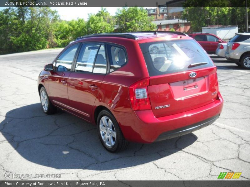 Volcanic Red / Beige 2008 Kia Rondo LX V6