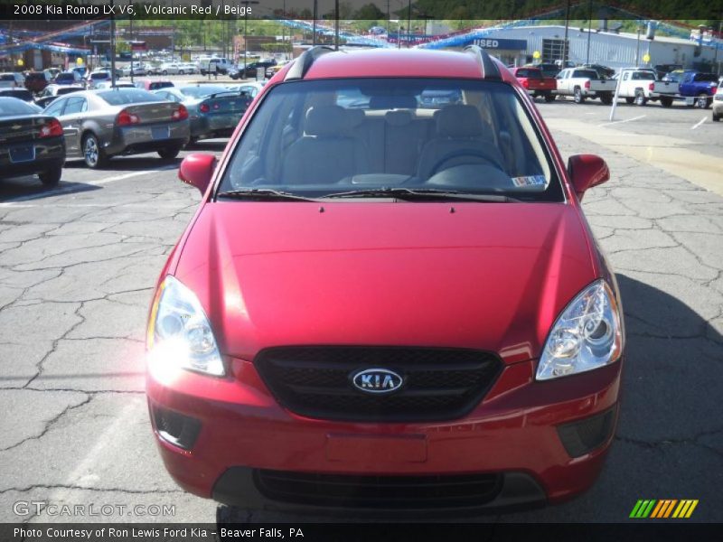 Volcanic Red / Beige 2008 Kia Rondo LX V6