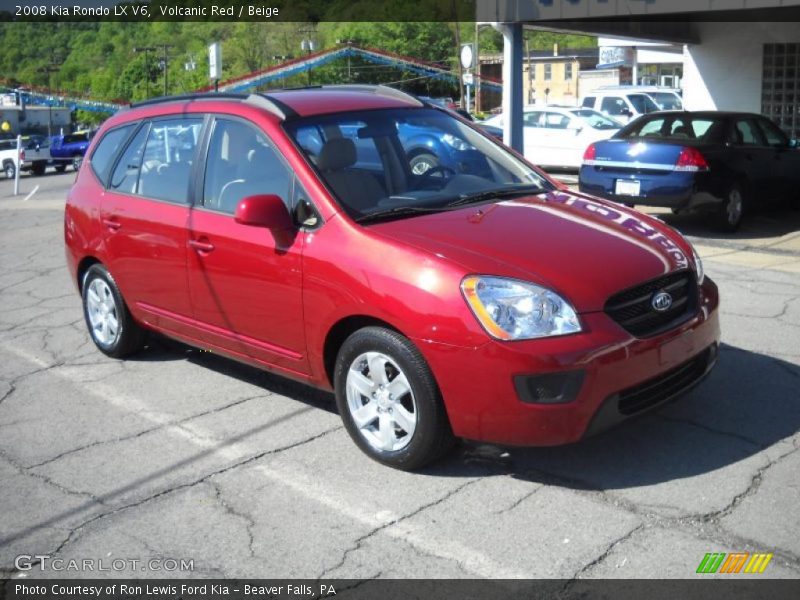 Volcanic Red / Beige 2008 Kia Rondo LX V6