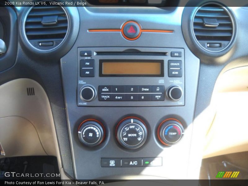 Volcanic Red / Beige 2008 Kia Rondo LX V6