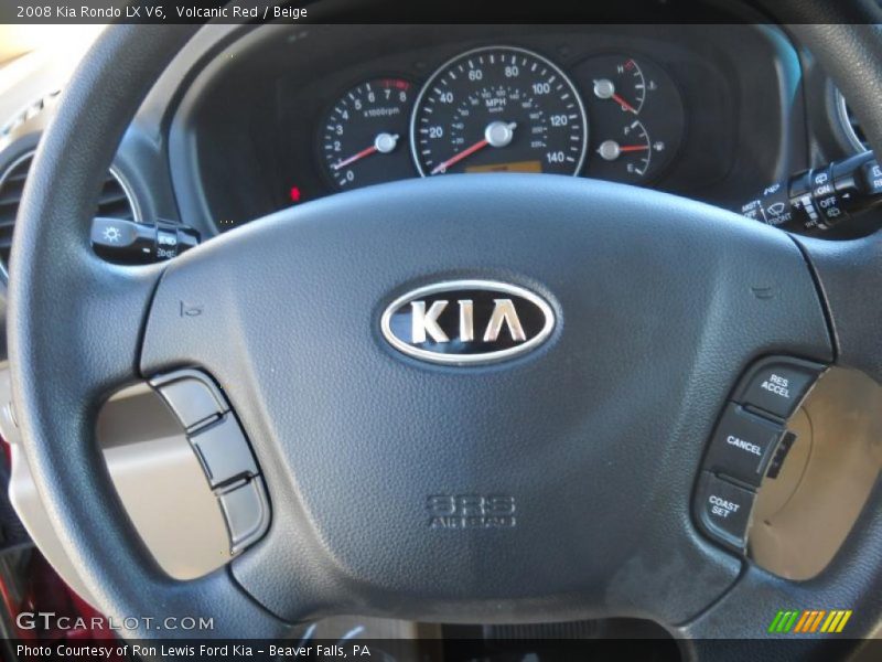 Volcanic Red / Beige 2008 Kia Rondo LX V6
