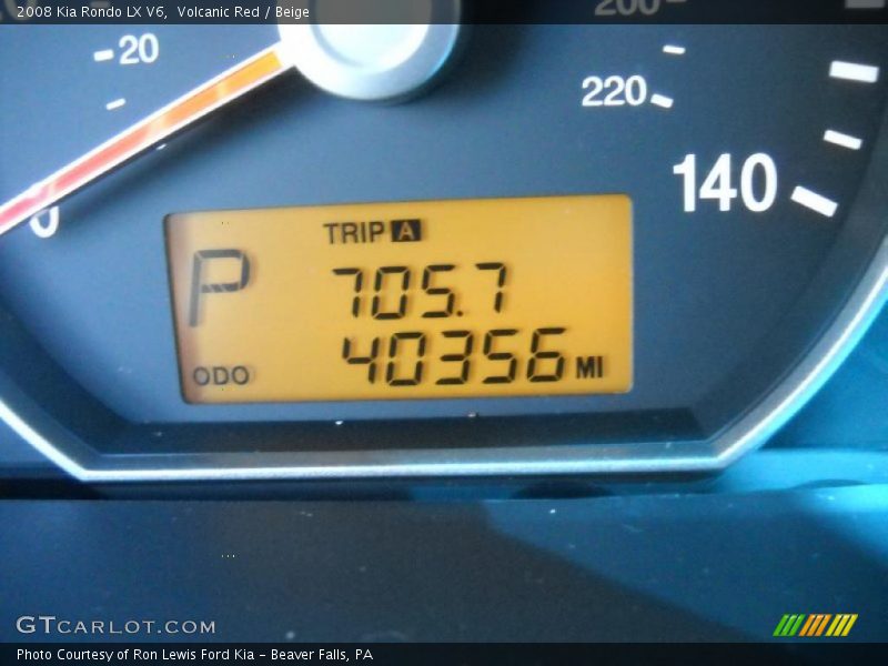 Volcanic Red / Beige 2008 Kia Rondo LX V6