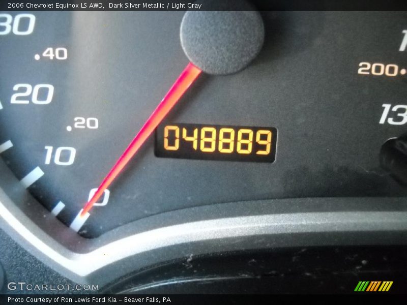 Dark Silver Metallic / Light Gray 2006 Chevrolet Equinox LS AWD