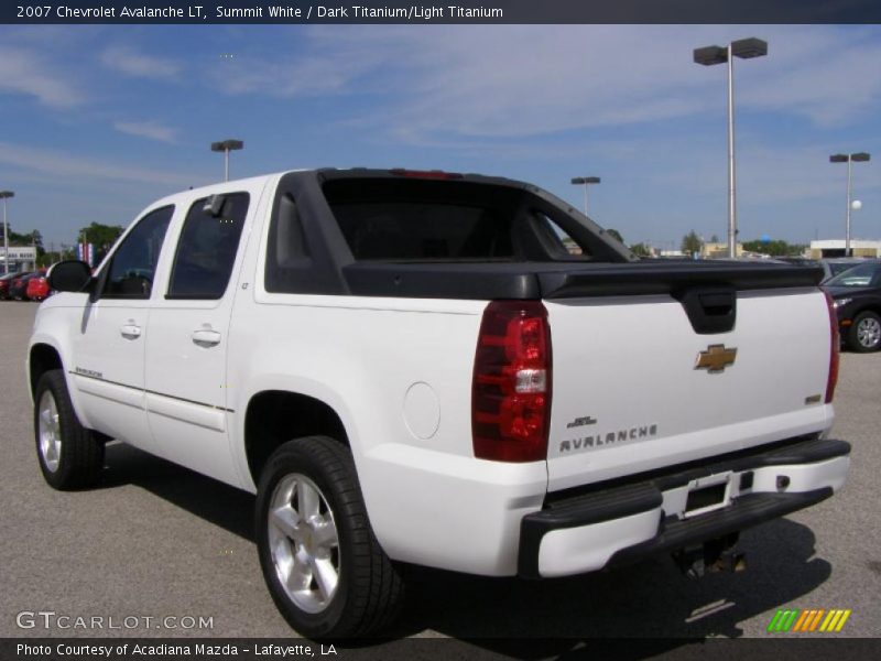 Summit White / Dark Titanium/Light Titanium 2007 Chevrolet Avalanche LT