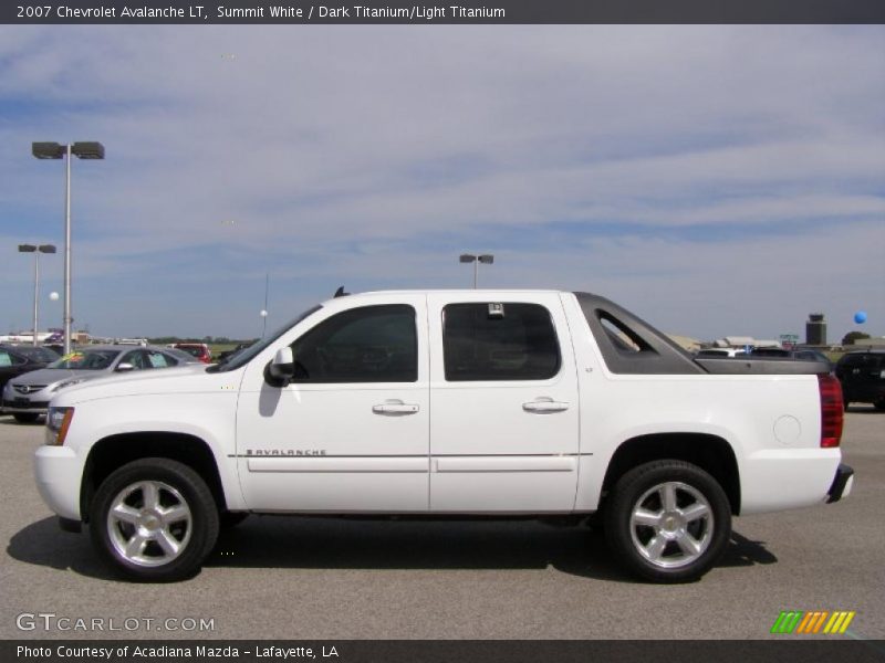 Summit White / Dark Titanium/Light Titanium 2007 Chevrolet Avalanche LT