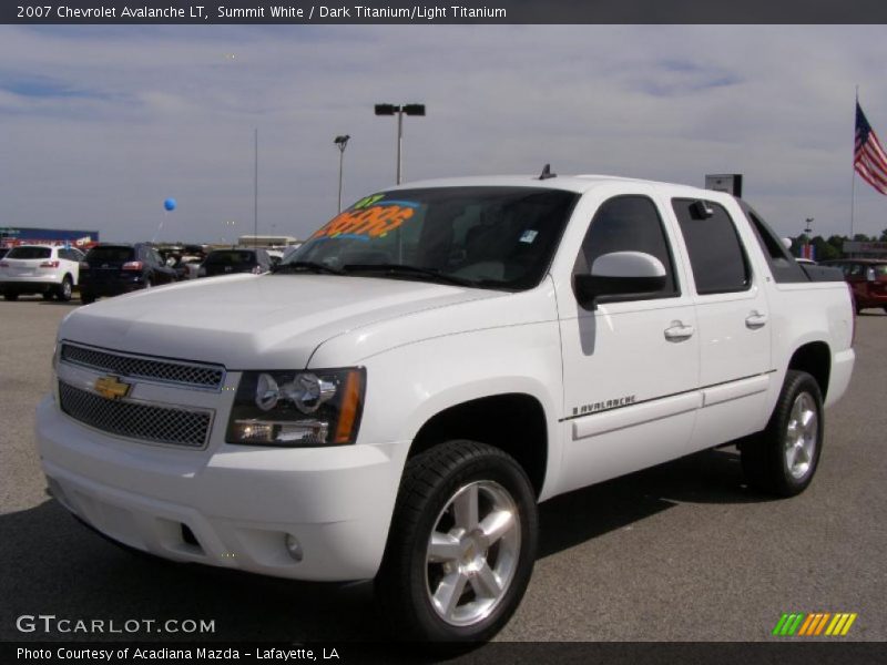 Summit White / Dark Titanium/Light Titanium 2007 Chevrolet Avalanche LT