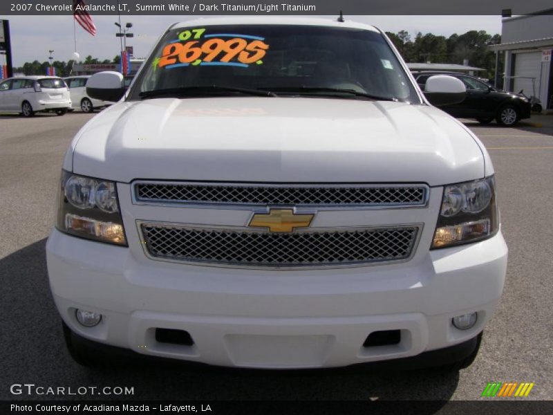 Summit White / Dark Titanium/Light Titanium 2007 Chevrolet Avalanche LT