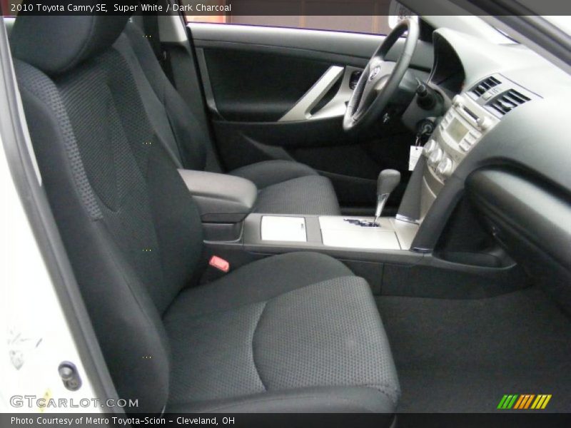 Super White / Dark Charcoal 2010 Toyota Camry SE