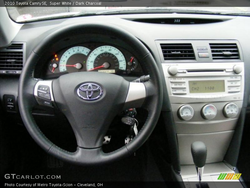 Super White / Dark Charcoal 2010 Toyota Camry SE