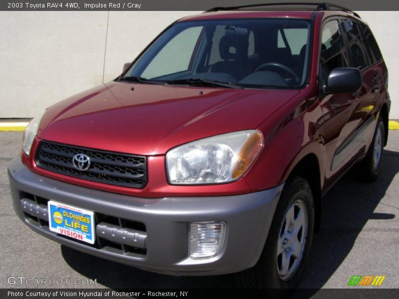Impulse Red / Gray 2003 Toyota RAV4 4WD