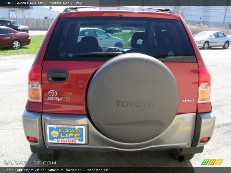 Impulse Red / Gray 2003 Toyota RAV4 4WD
