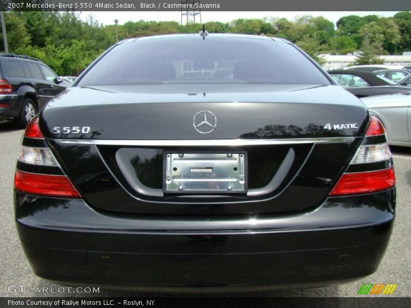 Black / Cashmere/Savanna 2007 Mercedes-Benz S 550 4Matic Sedan