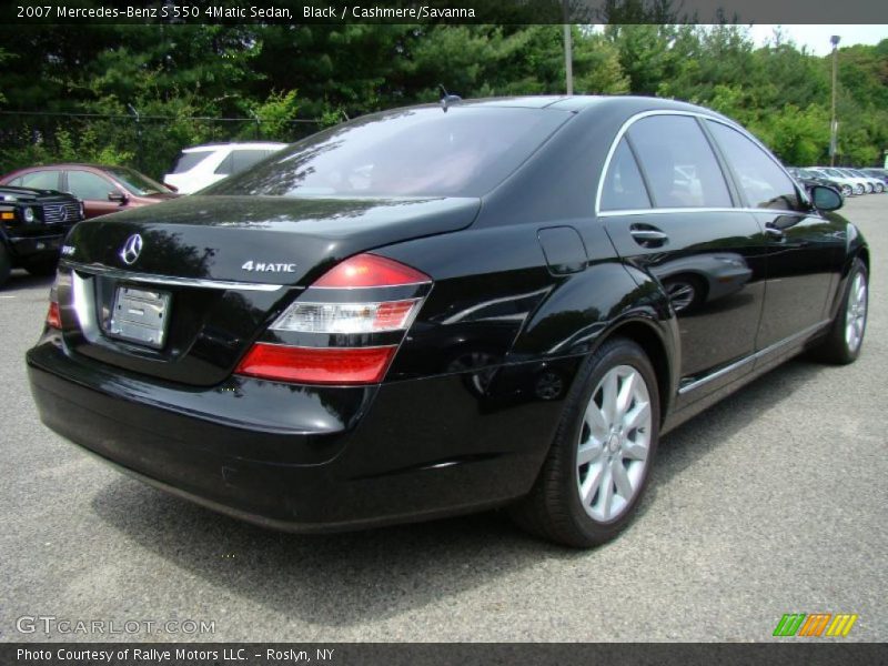 Black / Cashmere/Savanna 2007 Mercedes-Benz S 550 4Matic Sedan