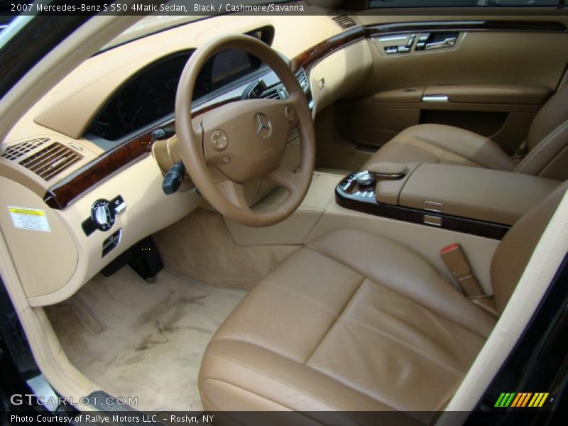 Black / Cashmere/Savanna 2007 Mercedes-Benz S 550 4Matic Sedan