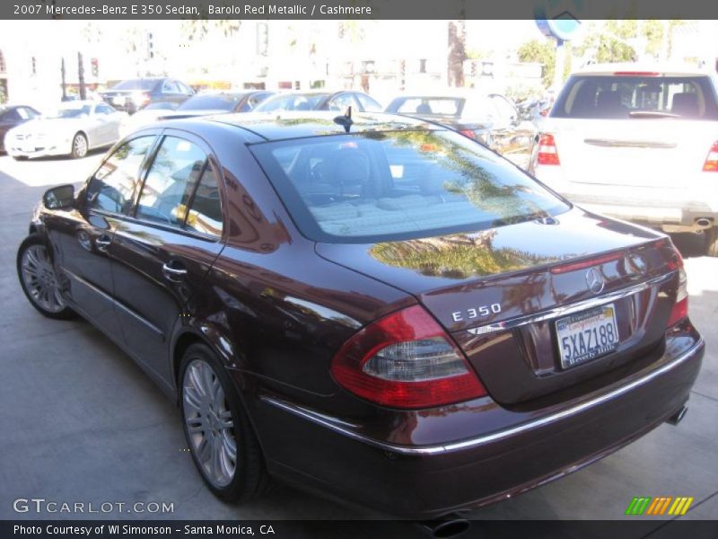 Barolo Red Metallic / Cashmere 2007 Mercedes-Benz E 350 Sedan