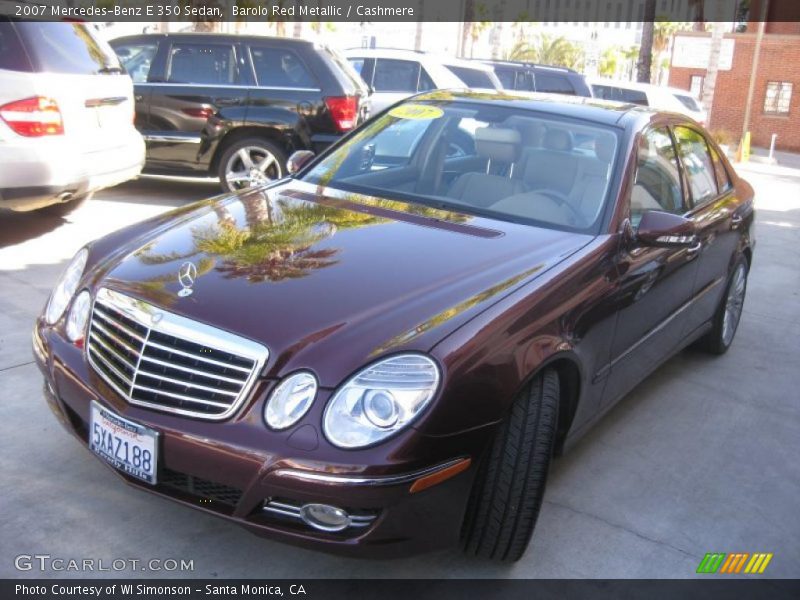 Barolo Red Metallic / Cashmere 2007 Mercedes-Benz E 350 Sedan