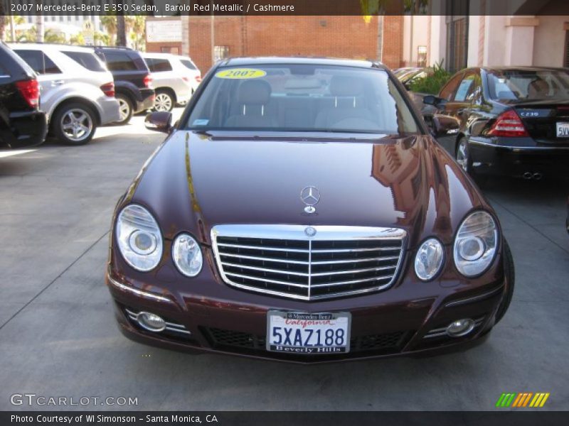 Barolo Red Metallic / Cashmere 2007 Mercedes-Benz E 350 Sedan