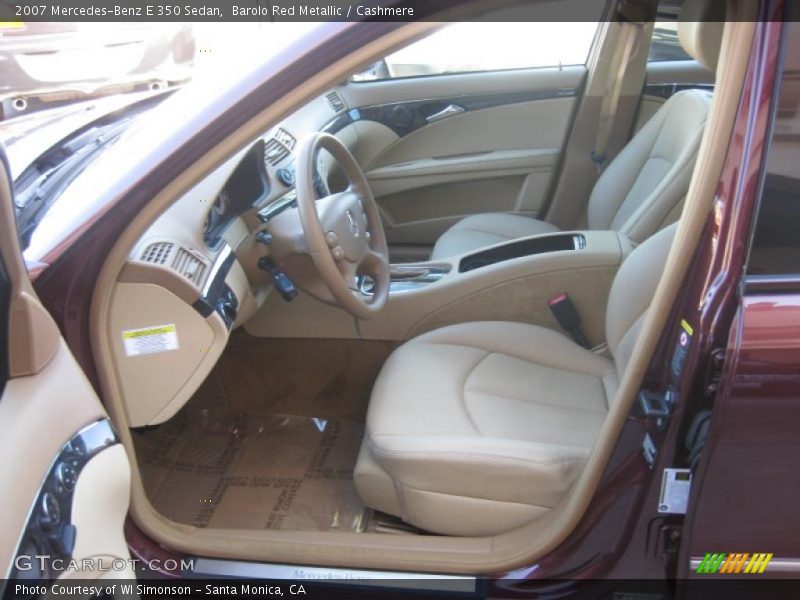 Barolo Red Metallic / Cashmere 2007 Mercedes-Benz E 350 Sedan