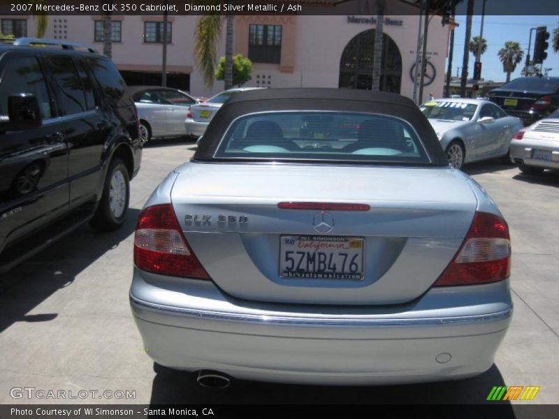 Diamond Silver Metallic / Ash 2007 Mercedes-Benz CLK 350 Cabriolet