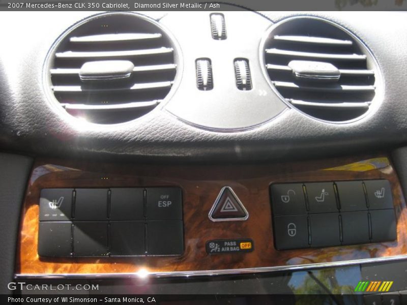 Diamond Silver Metallic / Ash 2007 Mercedes-Benz CLK 350 Cabriolet