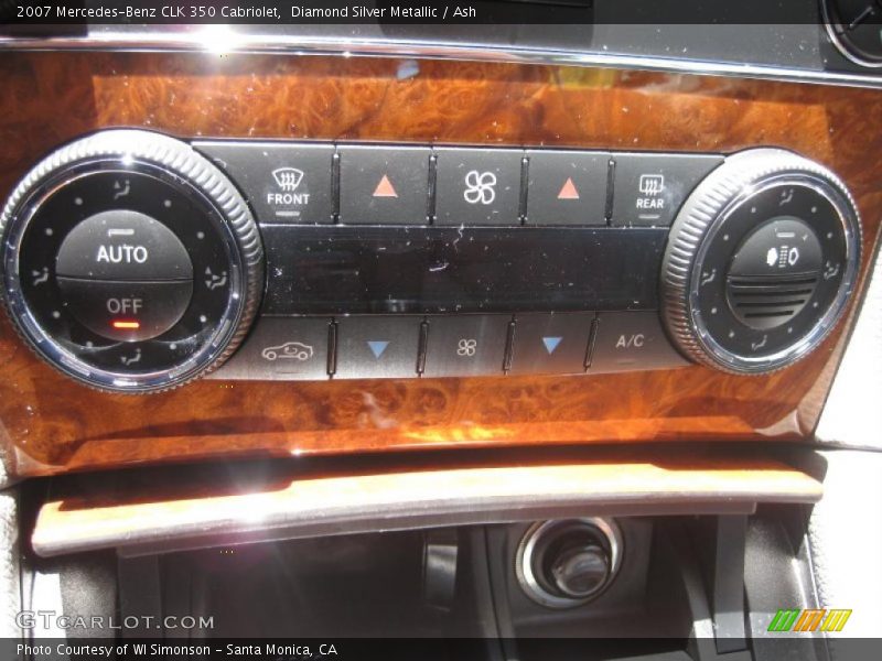 Diamond Silver Metallic / Ash 2007 Mercedes-Benz CLK 350 Cabriolet