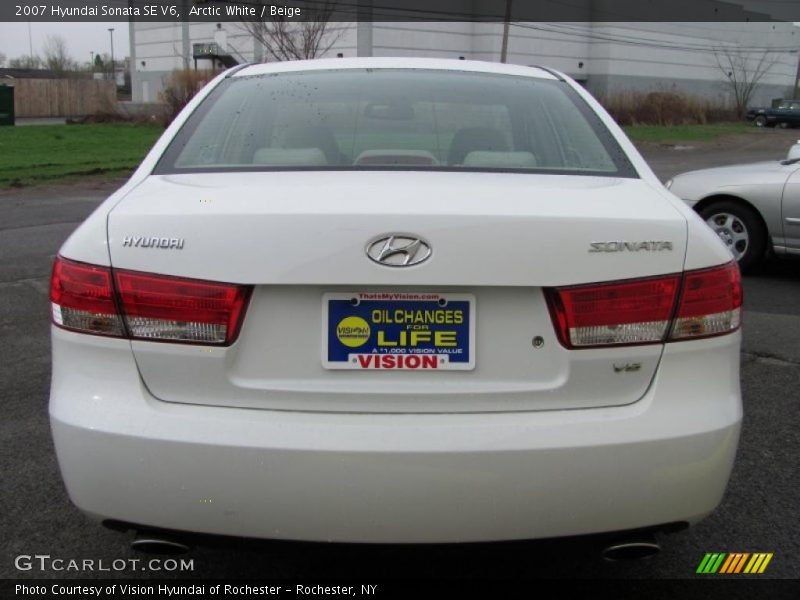 Arctic White / Beige 2007 Hyundai Sonata SE V6