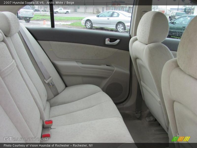 Arctic White / Beige 2007 Hyundai Sonata SE V6