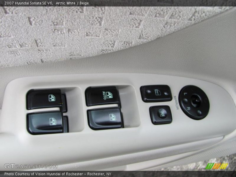 Arctic White / Beige 2007 Hyundai Sonata SE V6