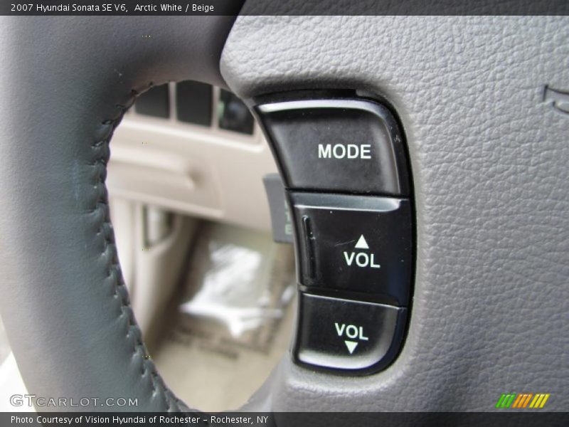 Arctic White / Beige 2007 Hyundai Sonata SE V6