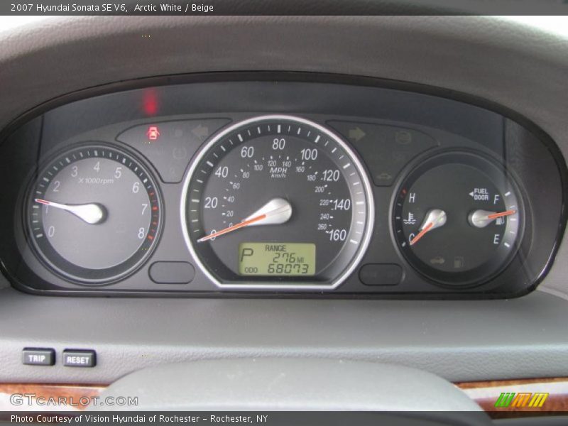 Arctic White / Beige 2007 Hyundai Sonata SE V6