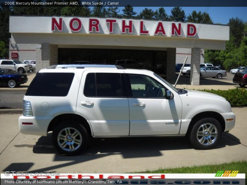 White Suede / Camel 2008 Mercury Mountaineer Premier AWD