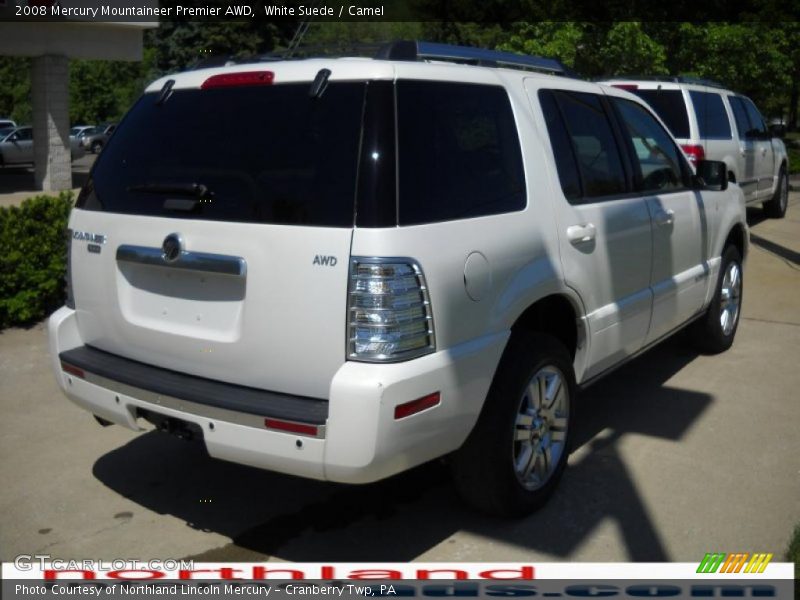 White Suede / Camel 2008 Mercury Mountaineer Premier AWD