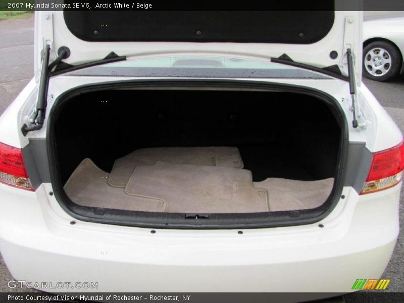 Arctic White / Beige 2007 Hyundai Sonata SE V6