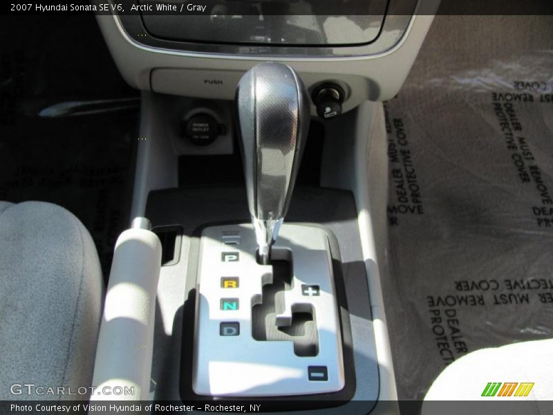 Arctic White / Gray 2007 Hyundai Sonata SE V6