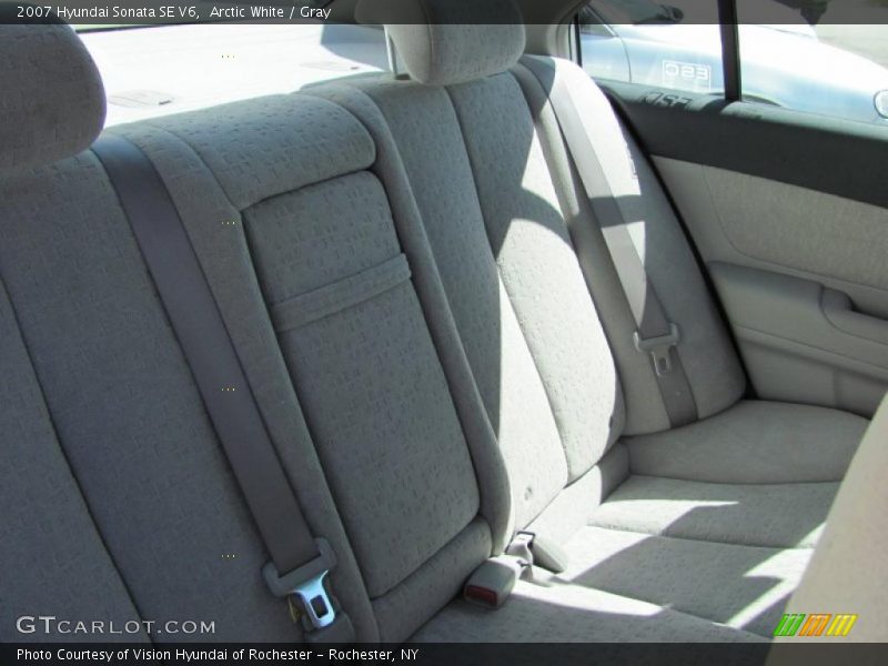 Arctic White / Gray 2007 Hyundai Sonata SE V6