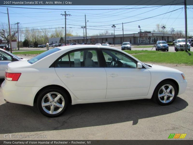 Arctic White / Gray 2007 Hyundai Sonata SE V6