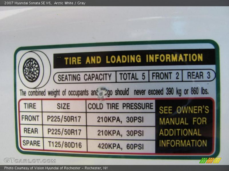 Arctic White / Gray 2007 Hyundai Sonata SE V6