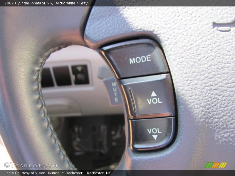 Arctic White / Gray 2007 Hyundai Sonata SE V6