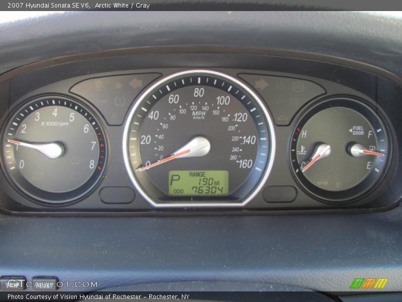 Arctic White / Gray 2007 Hyundai Sonata SE V6