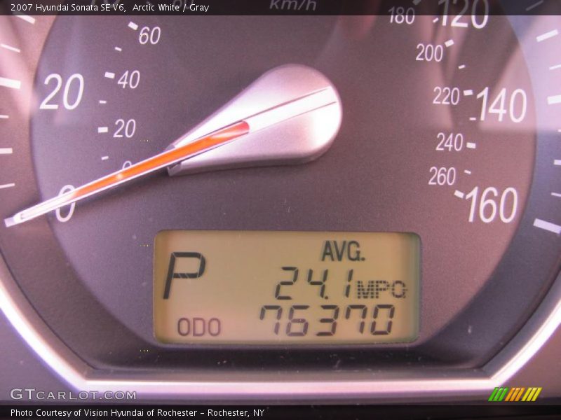 Arctic White / Gray 2007 Hyundai Sonata SE V6
