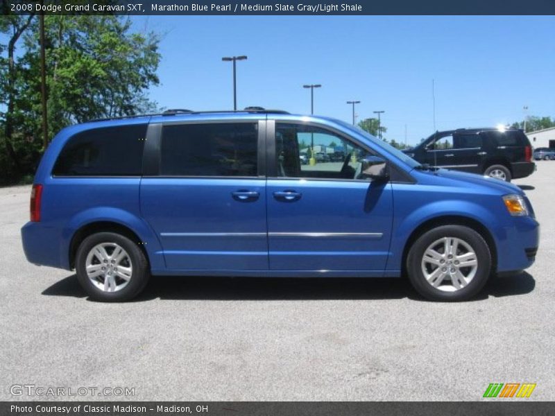 Marathon Blue Pearl / Medium Slate Gray/Light Shale 2008 Dodge Grand Caravan SXT