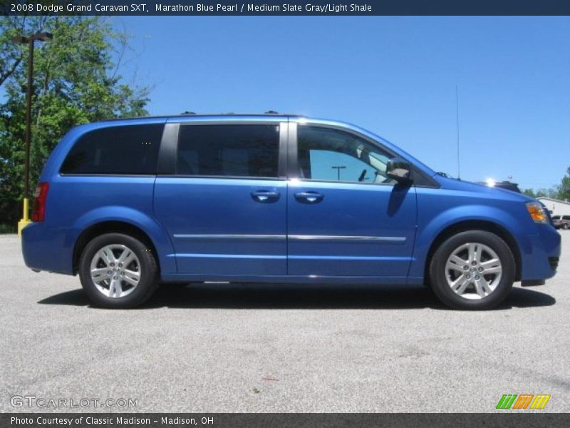 Marathon Blue Pearl / Medium Slate Gray/Light Shale 2008 Dodge Grand Caravan SXT