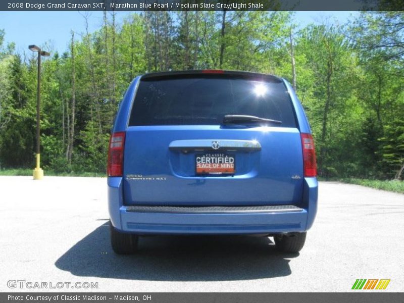 Marathon Blue Pearl / Medium Slate Gray/Light Shale 2008 Dodge Grand Caravan SXT