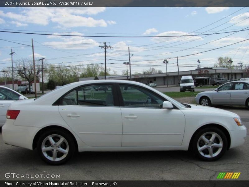 Arctic White / Gray 2007 Hyundai Sonata SE V6