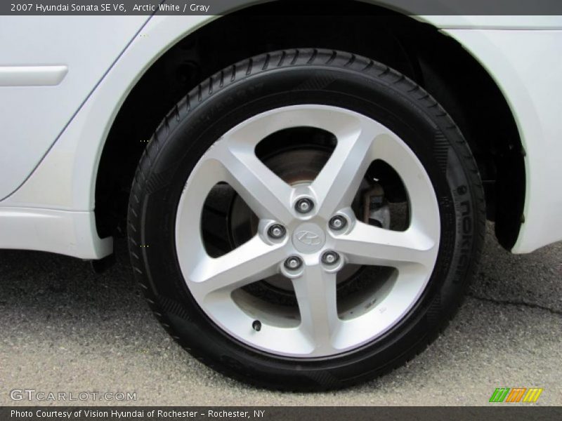 Arctic White / Gray 2007 Hyundai Sonata SE V6