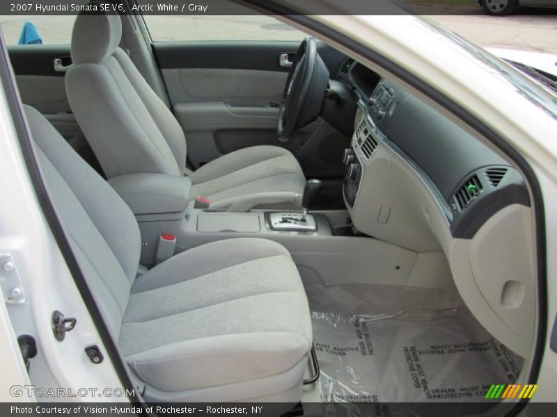 Arctic White / Gray 2007 Hyundai Sonata SE V6