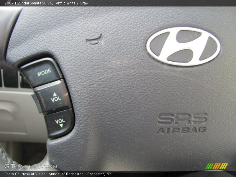 Arctic White / Gray 2007 Hyundai Sonata SE V6