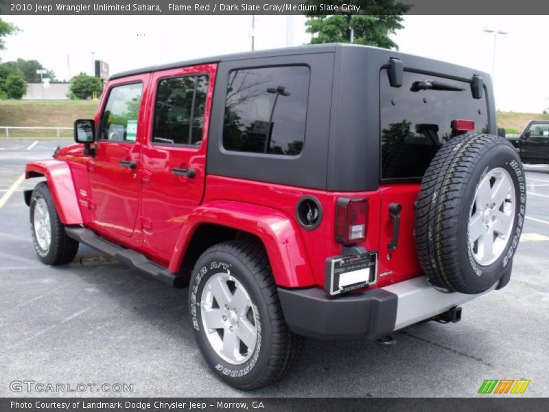 Flame Red / Dark Slate Gray/Medium Slate Gray 2010 Jeep Wrangler Unlimited Sahara