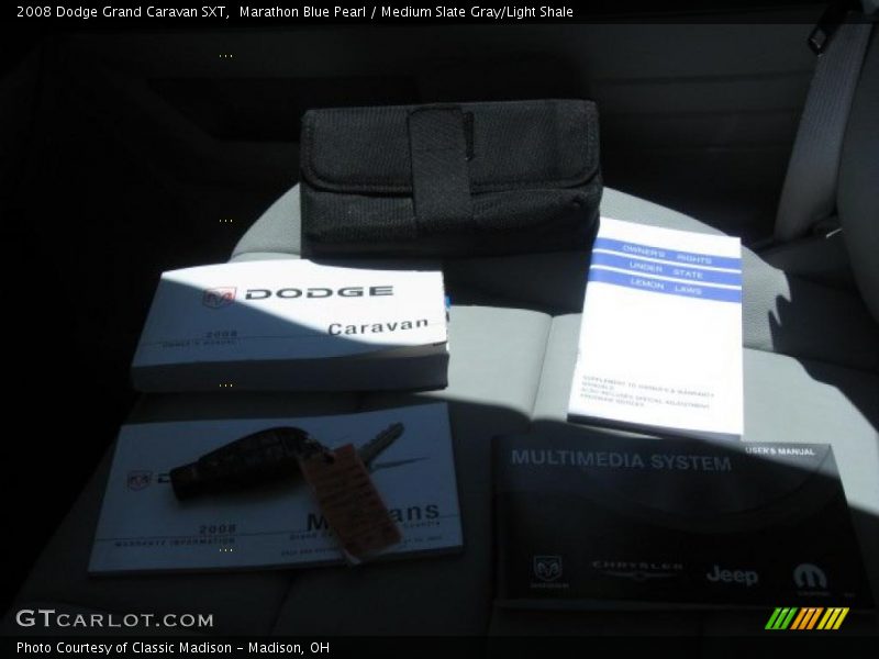 Marathon Blue Pearl / Medium Slate Gray/Light Shale 2008 Dodge Grand Caravan SXT